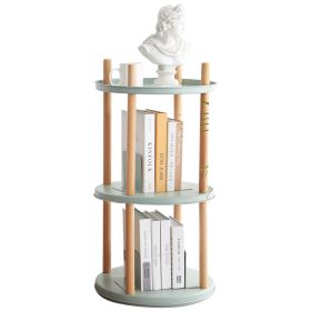 Storage Shelf, 360¬∞ Rotating Bookshelf, 3 Tier Bookcase w/ Large-Capacity Storage Space, Multifunctional Storage Rack, Compact Design