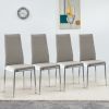 4-piece set of checkered armless high back dining chairs, office chairs. Suitable for restaurants, living rooms, kitchens