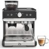 Machine With Grinder and Milk Frother, 20 Bar Professional Espresso Maker for Home Barista, Latte Cappuccino Macchiato