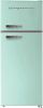 2 Door Apartment Size Refrigerator with Freezer, 7.5 cu ft, Retro, Mint