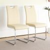 Modern PU dining chair living room chair upholstered chair, electroplated metal legs design, kitchen, living room, bedroom