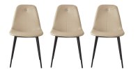 Dining Chair set of 2 with High Backs Mid Century Modern Kitchen & Dining Room Chairs PU Faux Leather Upholstered sillas de comedor Comfortable Large