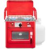 Outdoor Gas Camping Oven w/Carry Bag CSA Approved Portable Propane-Powered 2-Burner Stove & Oven