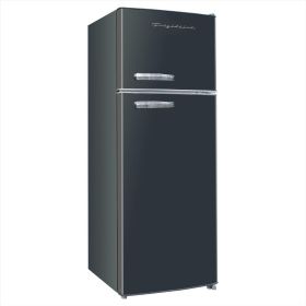 EFR753-BLACK EFR753 Retro Apartment Size Refrigerator with Top Freezer-2 Door Fridge with 7.5 Cu Ft of Storage Capacity