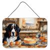 NEW Bernese Mountain Dog Fall Kitchen Pumpkins Wall or Door Hanging Prints Aluminum Metal Sign Kitchen Wall Bar Bathroom Plaque Home Decor, 8HX12W