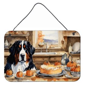NEW Bernese Mountain Dog Fall Kitchen Pumpkins Wall or Door Hanging Prints Aluminum Metal Sign Kitchen Wall Bar Bathroom Plaque Home Decor, 8HX12W