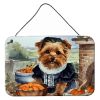 NEW Norfolk Terrier Fall Kitchen Pumpkins Wall or Door Hanging Prints Aluminum Metal Sign Kitchen Wall Bar Bathroom Plaque Home Decor, 8HX12W