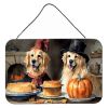 NEW Golden Retriever Fall Kitchen Pumpkins Wall or Door Hanging Prints Aluminum Metal Sign Kitchen Wall Bar Bathroom Plaque Home Decor, 8HX12W