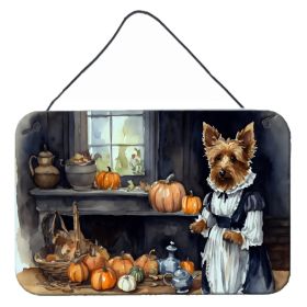 NEW Australian Terrier Fall Kitchen Pumpkins Wall or Door Hanging Prints Aluminum Metal Sign Kitchen Wall Bar Bathroom Plaque Home Decor, 8HX12W