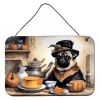 NEW Pug Fall Kitchen Pumpkins Wall or Door Hanging Prints Aluminum Metal Sign Kitchen Wall Bar Bathroom Plaque Home Decor, 8HX12W, Multicolor