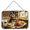 NEW Silky Terrier Fall Kitchen Pumpkins Wall or Door Hanging Prints Aluminum Metal Sign Kitchen Wall Bar Bathroom Plaque Home Decor, 8HX12W