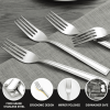 Bestdin 24 Pieces Forks Set, 7.8" Stainless Steel Forks Cutlery Set, Texture Design Square Handle Mirror Polished Dinner Fork