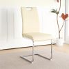 Modern PU dining chair living room chair upholstered chair, electroplated metal legs design, kitchen, living room, bedroom