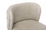 A&A Furniture,Swivel Barstools Adjusatble Seat Height, Modern PU Upholstered Bar Stools with the whole Back Tufted