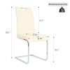 Modern PU dining chair living room chair upholstered chair, electroplated metal legs design, kitchen, living room, bedroom