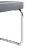 51.5" Decorative Stainless Steel Contemporary Bench in Faux Leather for Entryway Bench, Bedroom end of Bench, Dining Bench, Kitchen Seat Dining