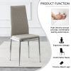 4-piece set of checkered armless high back dining chairs, office chairs. Suitable for restaurants, living rooms, kitchens