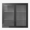 Retro Style Wall Mounted Cabinet Table-Top Storage Cabinet with Hazy Glass Doors and 2 Adjustable Shelves for Bathroom Kitchen Living Room Kitchen Hal