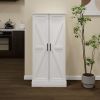 50" LED Kitchen Pantry Cabinet,Freestanding Buffet Cupboards Sideboard with 2 Doors with Racks and 2 Adjustable Shelves for Kitchen