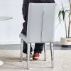 4 piece dining chair, modern style kitchen upholstered high back, metal leg office chair, suitable for dining room, office, restaurant.