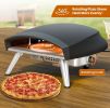 16 inch Pizza oven With Ratation Function,16 Gas Pizza Oven,With Gas Hose & Regulator, Countertop Pizza Maker, Outdoor Pizza Cooker