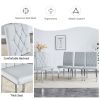 4 piece dining chair, modern style kitchen upholstered high back, metal leg office chair, suitable for dining room, office, restaurant.