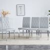 4 piece dining chair, modern style kitchen upholstered high back, metal leg office chair, suitable for dining room, office, restaurant.