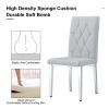 4 piece dining chair, modern style kitchen upholstered high back, metal leg office chair, suitable for dining room, office, restaurant.
