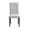 Linen Tufted Dining Room Chairs Set of 6