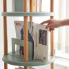 Storage Shelf, 360¬∞ Rotating Bookshelf, 3 Tier Bookcase w/ Large-Capacity Storage Space, Multifunctional Storage Rack, Compact Design
