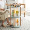 Storage Shelf, 360¬∞ Rotating Bookshelf, 3 Tier Bookcase w/ Large-Capacity Storage Space, Multifunctional Storage Rack, Compact Design