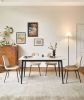 Dining Chair set of 2 with High Backs Mid Century Modern Kitchen & Dining Room Chairs PU Faux Leather Upholstered sillas de comedor Comfortable Large