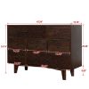 Solid Wood spray-painted drawer dresser bar,buffet tableware cabinet lockers buffet server console table lockers, retro round handle