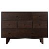 Solid Wood spray-painted drawer dresser bar,buffet tableware cabinet lockers buffet server console table lockers, retro round handle