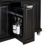 Kitchen Island with Rubber wood Countertop
