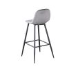 Bar Stools Set of 2, 30 Inches Velvet Barstool Modern Counter Bar Height Chair with Back, Sturdy Metal Legs & Footrests, Easy Assembly