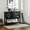 Coffee Bar Cabinet, Sideboard Buffet Cabinet, Kitchen Cabinet with Storage Drawers and Glass Door for Living Room, Entryway, Black