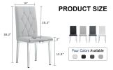 4 piece dining chair, modern style kitchen upholstered high back, metal leg office chair, suitable for dining room, office, restaurant.