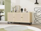 3 Door Cabinet,Sideboard Accent Cabinet, Storage Cabinet for Living Room, Hallway Entryway Kitchen