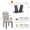 Linen Tufted Dining Room Chairs Set of 6