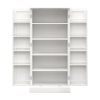 50" LED Kitchen Pantry Cabinet,Freestanding Buffet Cupboards Sideboard with 2 Doors with Racks and 2 Adjustable Shelves for Kitchen