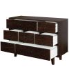 Solid Wood spray-painted drawer dresser bar,buffet tableware cabinet lockers buffet server console table lockers, retro round handle