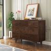 Solid Wood spray-painted drawer dresser bar,buffet tableware cabinet lockers buffet server console table lockers, retro round handle