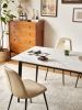 Dining Chair set of 2 with High Backs Mid Century Modern Kitchen & Dining Room Chairs PU Faux Leather Upholstered sillas de comedor Comfortable Large
