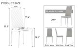 4-piece set of checkered armless high back dining chairs, office chairs. Suitable for restaurants, living rooms, kitchens
