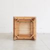 Solid Oak Storage Cabinet for Living Room - Free-Standing Corner Cabinets Storage Table with Vintage Glass Door,2 Shelves