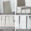 4-piece set of checkered armless high back dining chairs, office chairs. Suitable for restaurants, living rooms, kitchens