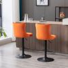 A&A Furniture,Swivel Velvet Barstools Adjusatble Seat Height from 25-33 Inch,17.7inch base