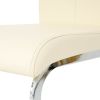 Modern PU dining chair living room chair upholstered chair, electroplated metal legs design, kitchen, living room, bedroom