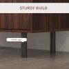 HOMCOM Sideboard Buffet Cabinet, Kitchen Cabinet with 2 Cupboards, 3 Drawers and Adjustable Shelves, Coffee Bar Cabinet for Living Room, Entryway